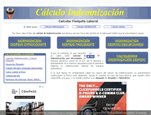Tablet Screenshot of calculoindemnizacion.com